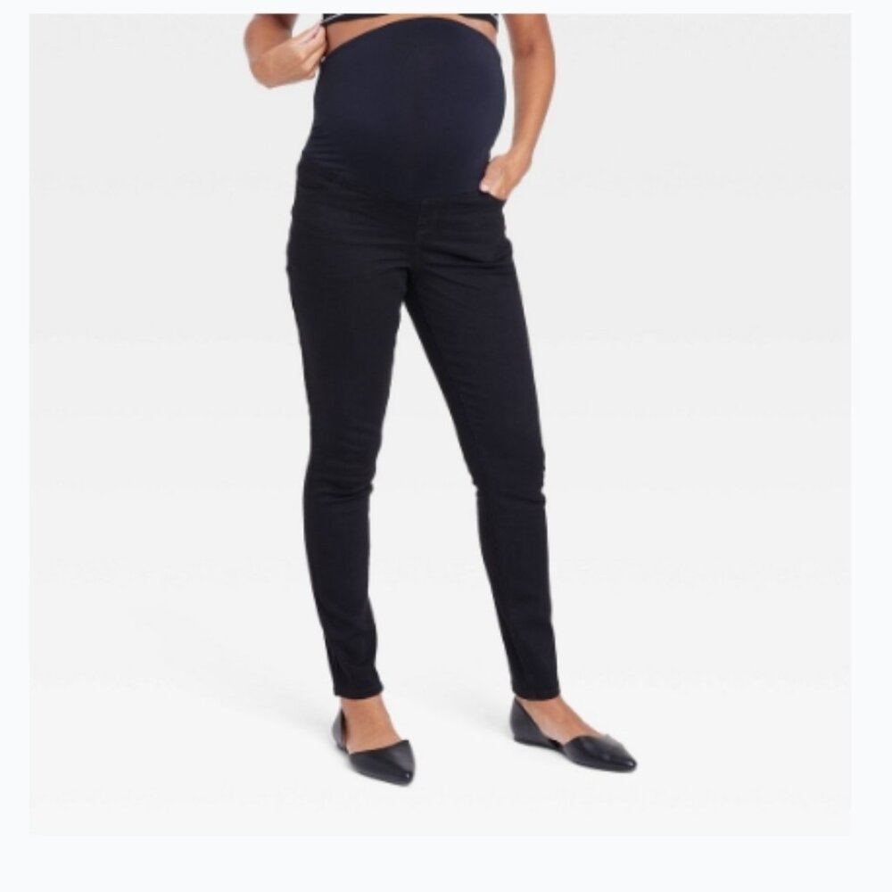INGRID& ISABEL OVER BELLY SKINNY MATERNITY PANTS-HIGH RISE -POWER STRETCH -SZ 12